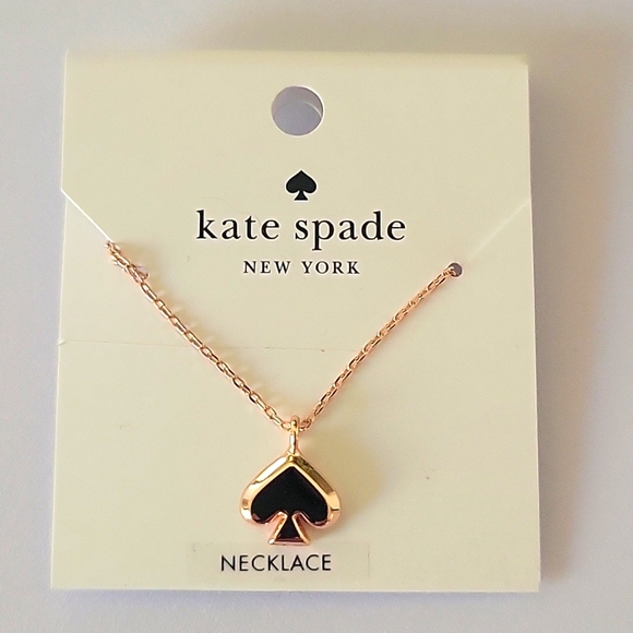 Kate Spade Rose Gold Spade Pendant Necklace - Picture 1 of 5